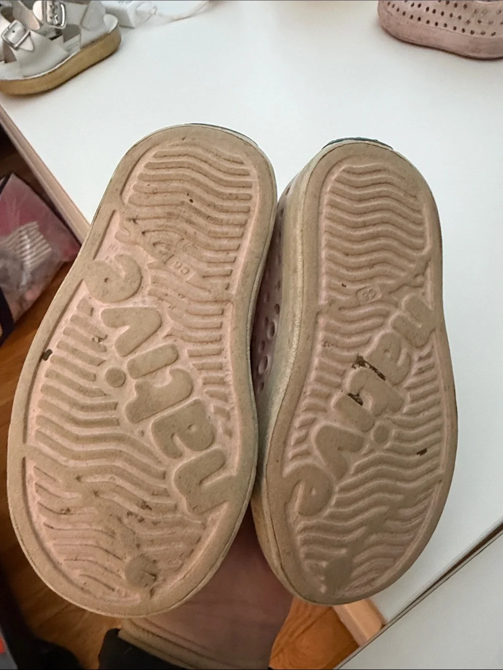 Native Kids Water Shoes - Pale Pink Slip-On